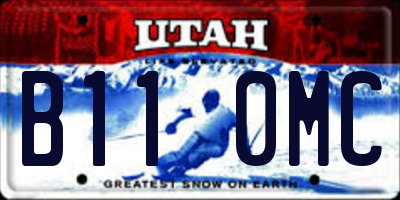 UT license plate B110MC