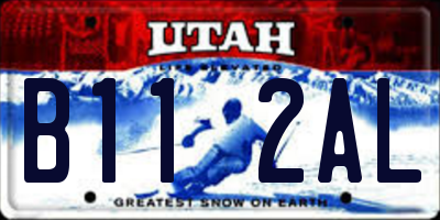 UT license plate B112AL