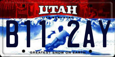 UT license plate B112AY