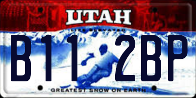 UT license plate B112BP