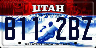 UT license plate B112BZ