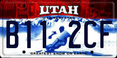 UT license plate B112CF