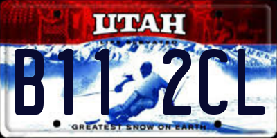 UT license plate B112CL