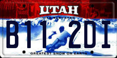 UT license plate B112DI