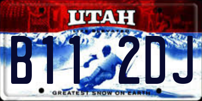 UT license plate B112DJ
