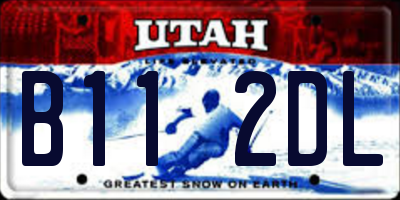 UT license plate B112DL
