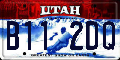UT license plate B112DQ