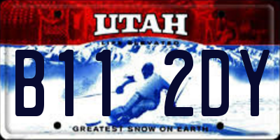 UT license plate B112DY