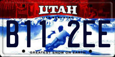 UT license plate B112EE