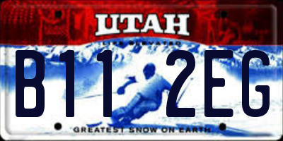 UT license plate B112EG