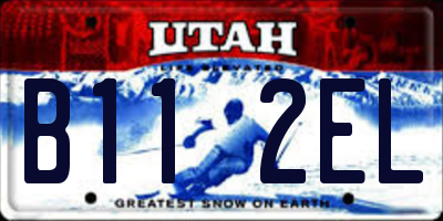 UT license plate B112EL