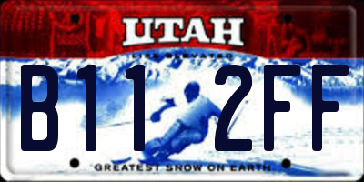 UT license plate B112FF