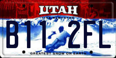 UT license plate B112FL