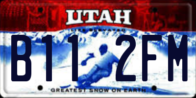 UT license plate B112FM