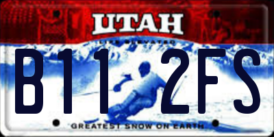 UT license plate B112FS