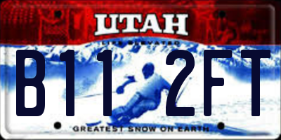 UT license plate B112FT