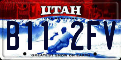 UT license plate B112FV