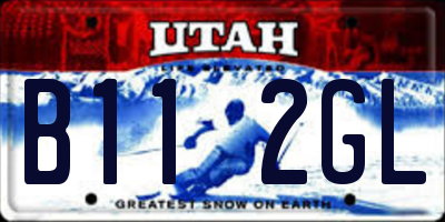 UT license plate B112GL