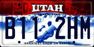 UT license plate B112HM