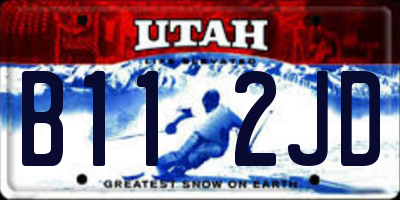 UT license plate B112JD
