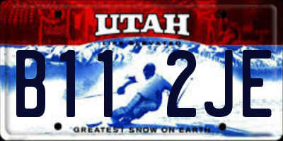 UT license plate B112JE