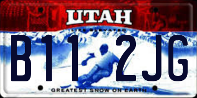 UT license plate B112JG