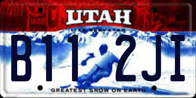 UT license plate B112JI