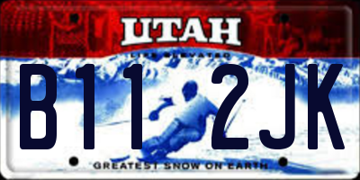 UT license plate B112JK