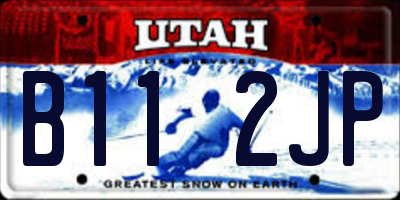 UT license plate B112JP