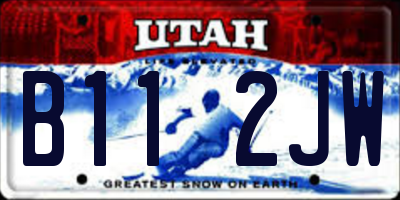 UT license plate B112JW