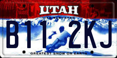 UT license plate B112KJ