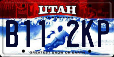 UT license plate B112KP