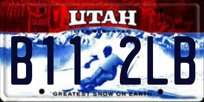 UT license plate B112LB