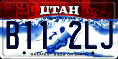 UT license plate B112LJ