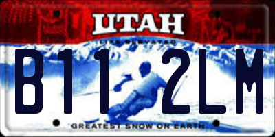UT license plate B112LM
