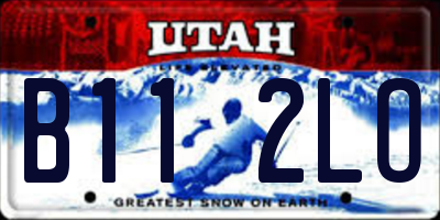 UT license plate B112LO