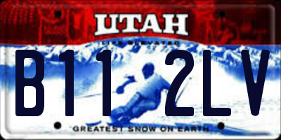 UT license plate B112LV