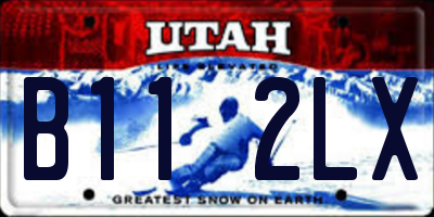UT license plate B112LX
