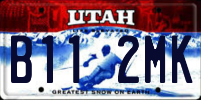 UT license plate B112MK