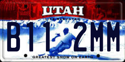 UT license plate B112MM