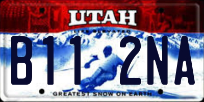 UT license plate B112NA