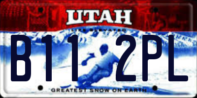 UT license plate B112PL
