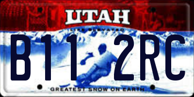 UT license plate B112RC