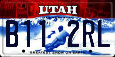 UT license plate B112RL
