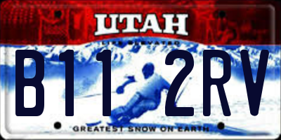 UT license plate B112RV