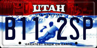 UT license plate B112SP