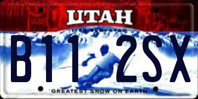 UT license plate B112SX