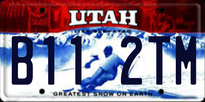 UT license plate B112TM