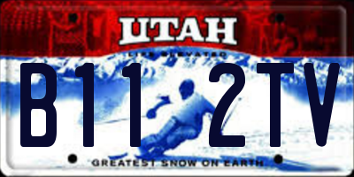 UT license plate B112TV