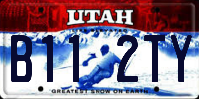 UT license plate B112TY